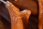 Carving on Church Pew