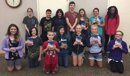 Teen Book Club members meet Liza Wiemer